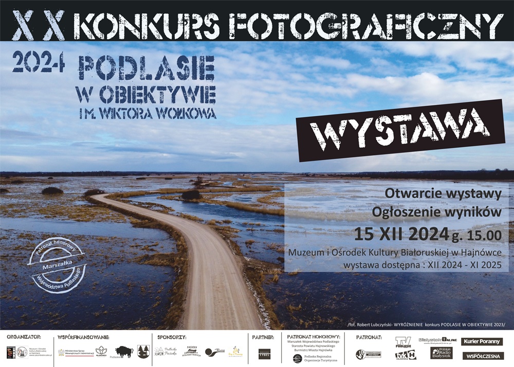plakat zapraszający na wydarzenie informacje o wydarzeniu, logo organizatora, grafika tematyczna