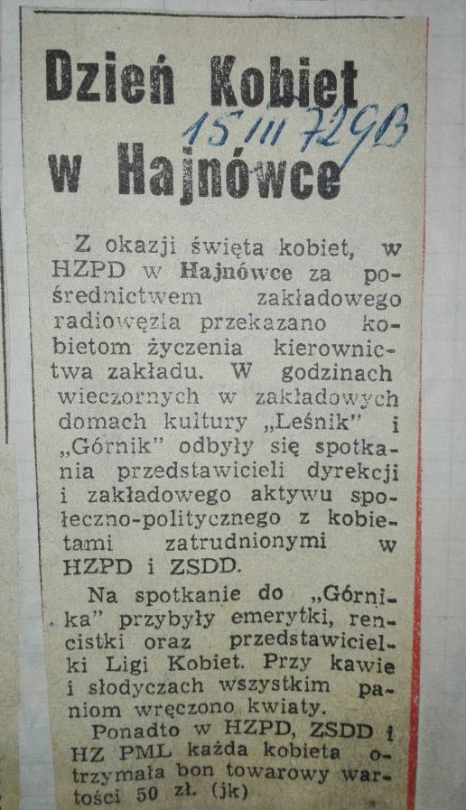 Na zdjęciu znajduje się artykuł opublikowany w Gazecie Białostockiej w 1972 roku