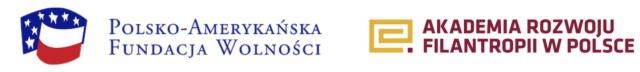 Logo Polsko-Amerykańskiej Fundacji Wolności i Akademii Rozwoju Filoantropii w Polsce