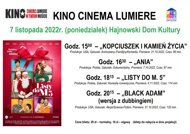 plakat z filmu i loga organizatorów