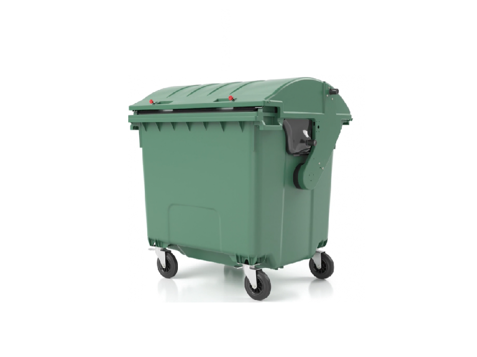 Zielony kontener na odpady