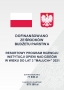 pionowy plakat; na szarawym tle od góry, obok siebie biało-czerwona flaga Polski obok godło, na czerwonym tle biała sylwetka orła; pod grafikami napis Dofinansowano ze środków budżetu państwa; poniżej napis Resortowy Program Rozwoju Instytucji Opieki nad Dziećmi wieku do lat 3 "MALUCH +" 2021 