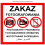 znak zakaz fotografowania