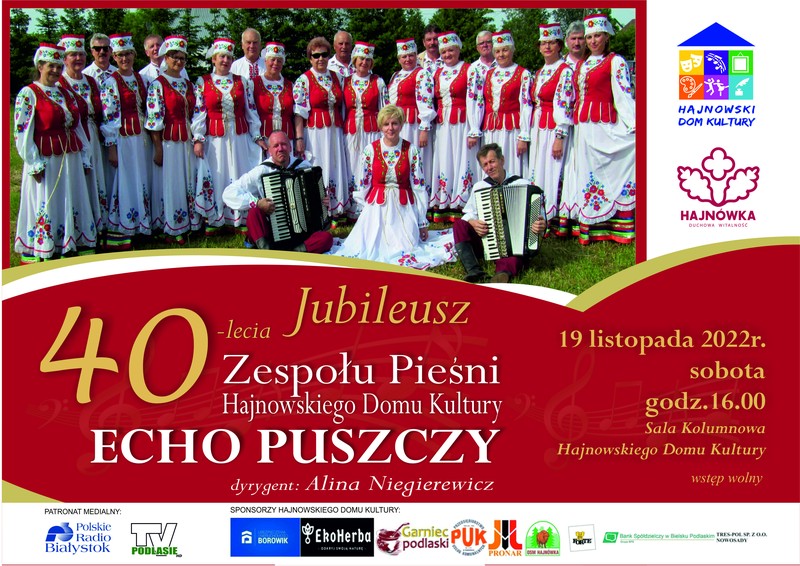 plakat zdjęcie grupowe zespołu, loga organizatorów i sponsorów