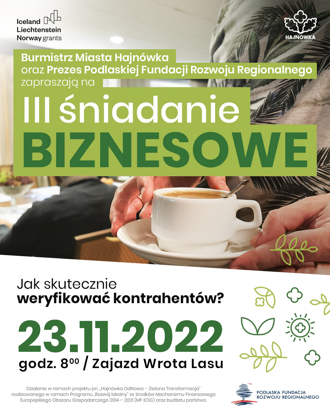 plakat wydarzenia z informacjami o jego przebiegu, terminie, miejscu