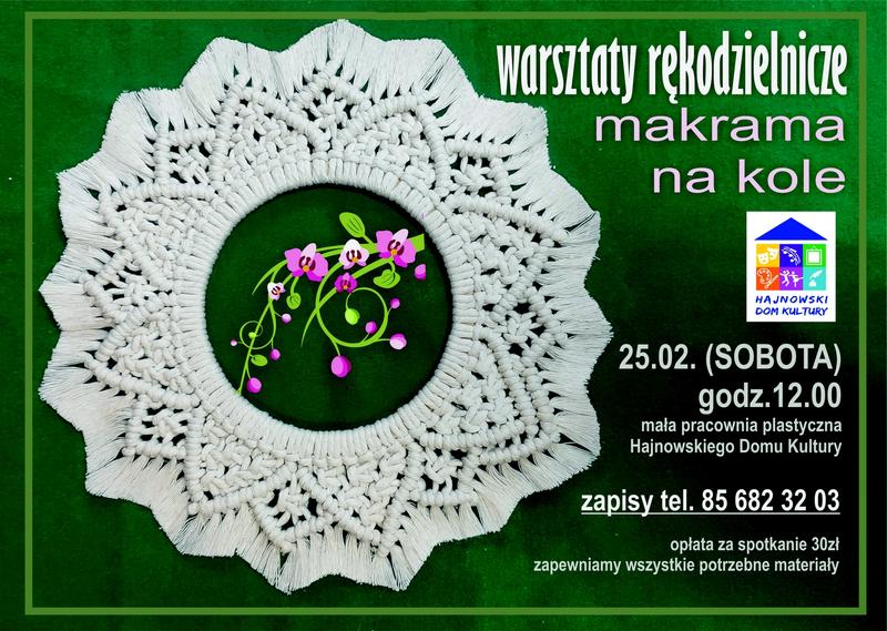 Plakat zapraszający na wydarzenie serwetka koronkowa