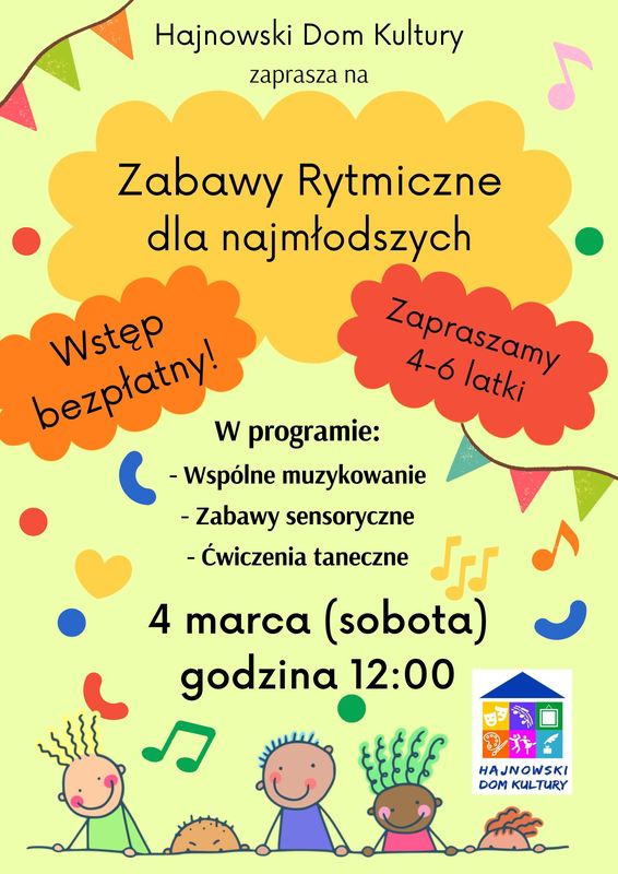 plakat zapraszający na wydarzenie plakat z dziecięcą grafiką
