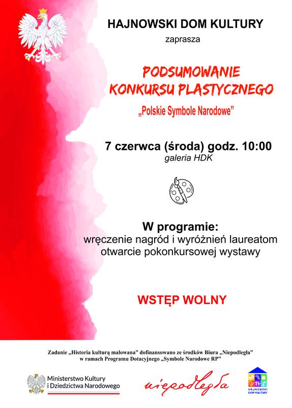 plakat w barwach narodowych, grafika orła oraz loga organizatorów i informacje o wydarzeniu