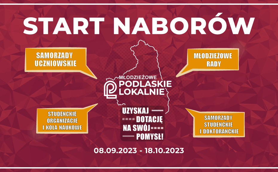 Plakat informujący o naborze wniosków