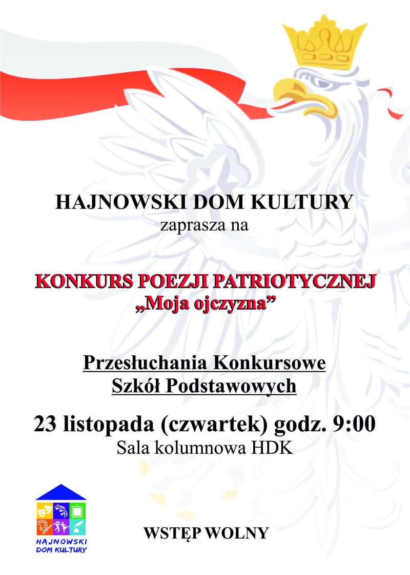 plakat zapraszający na wydarzenie grafika narodowa, loga organizatorów oraz informacje o wydarzeniu