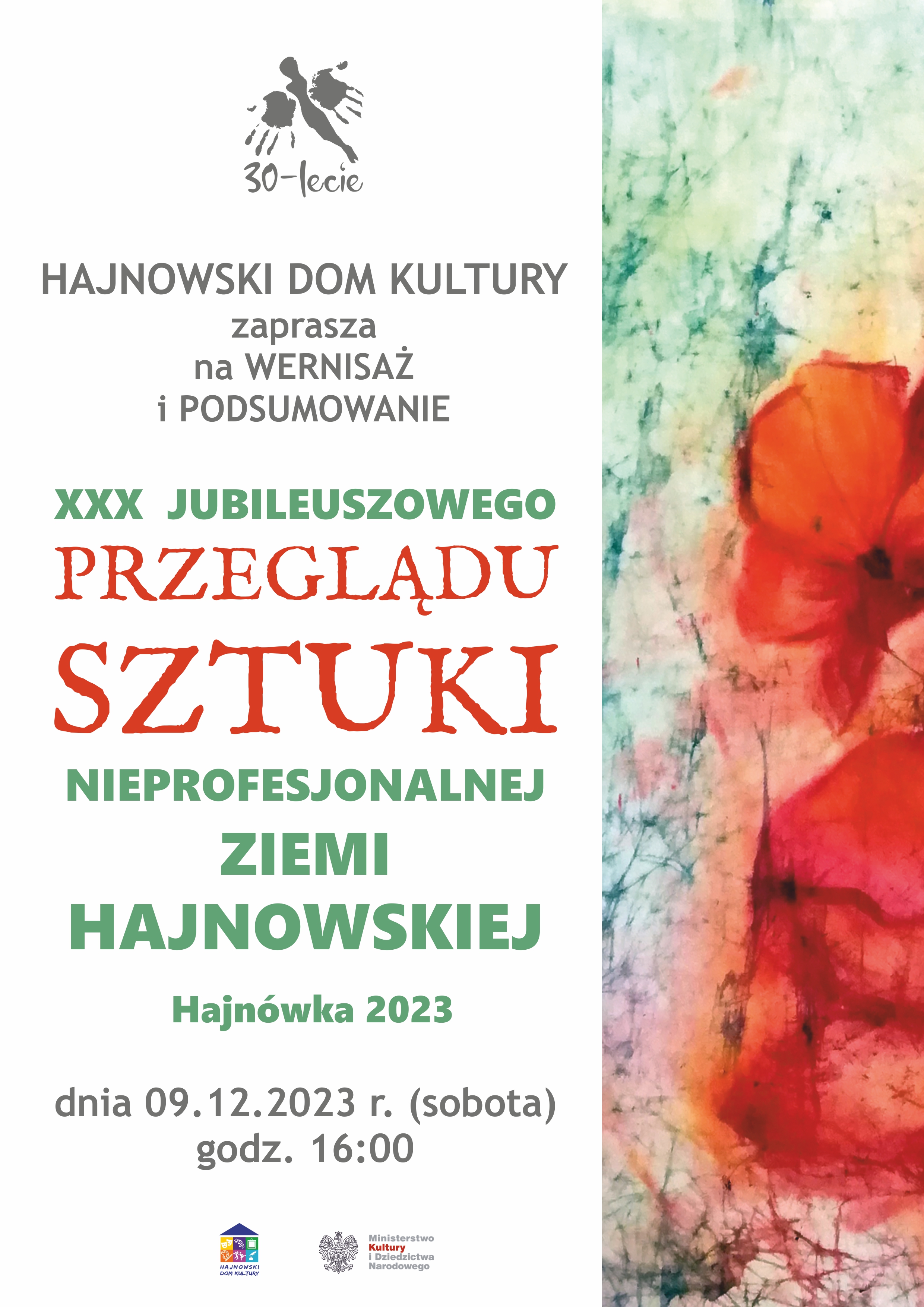 plakat zapraszający na wydarzenie loga organizatorów i informaje o wydarzeniu