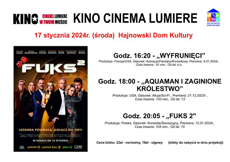 plakat zapraszający na wydarzenie plakat z filmu oraz repertuar