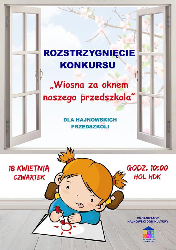 informacje o wydarzeniu, logo organizatora, grafika tematyczna