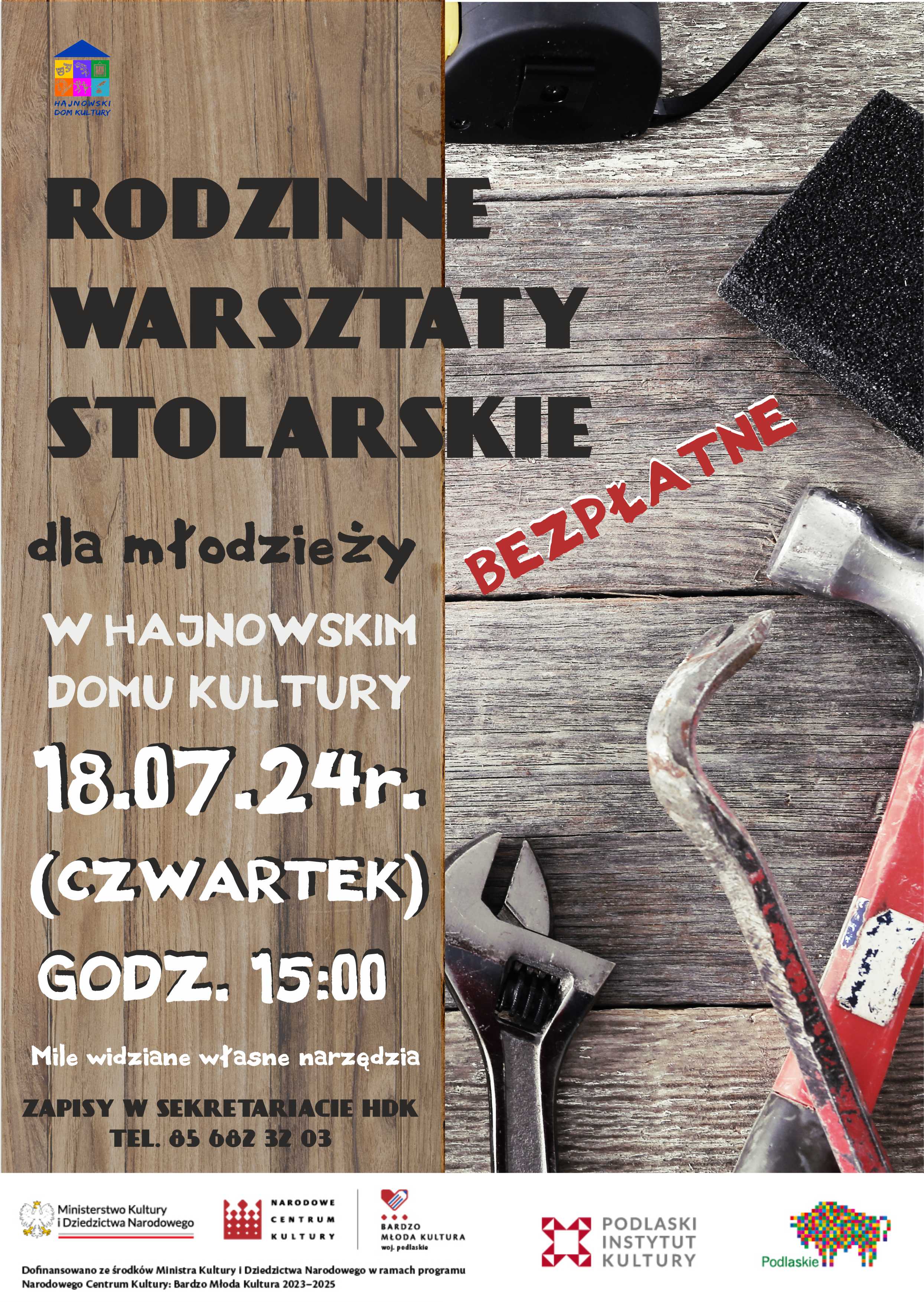 plakat zapraszający na wydarzenie informacje o wydarzeniu, logo organizatora, grafika tematyczna