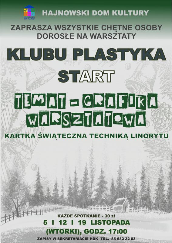 plakat zapraszający na wydarzenie informacje o wydarzeniu, logo organizatora, grafika tematyczna