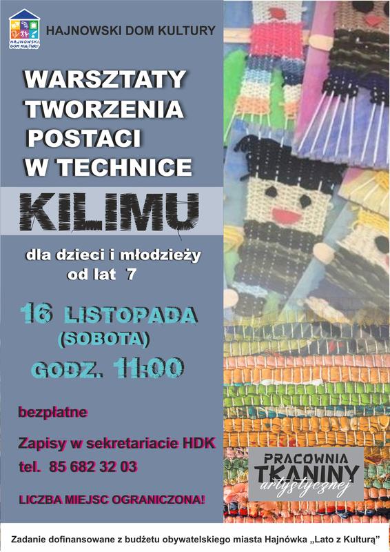 plakat zapraszający na wydarzenie informacje o wydarzeniu, logo organizatora, grafika tematyczna