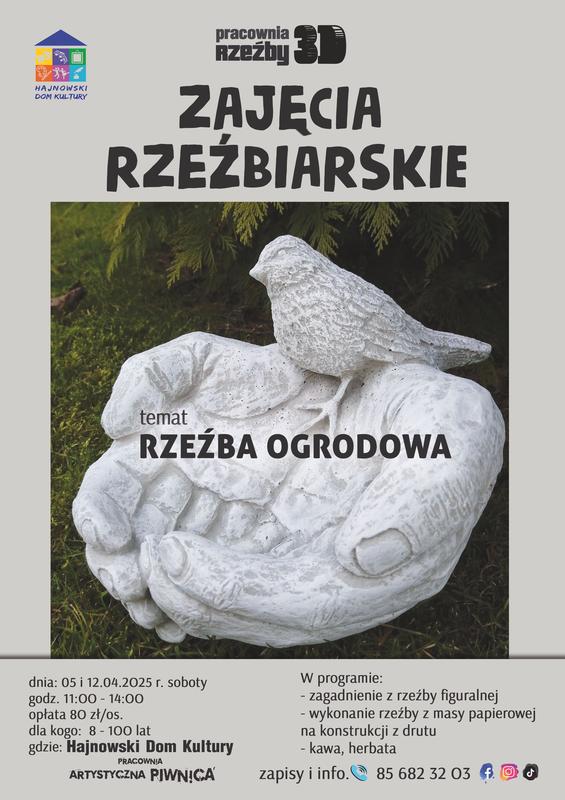 informacje o wydarzeniu, logo organizatora, grafika tematyczna