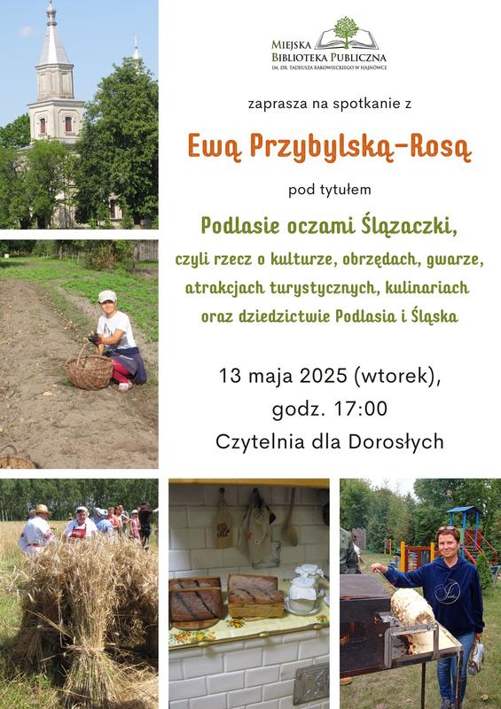 plakat zapraszający na wydarzenie informacje o wydarzeniu, logo organizatora, grafika tematyczna