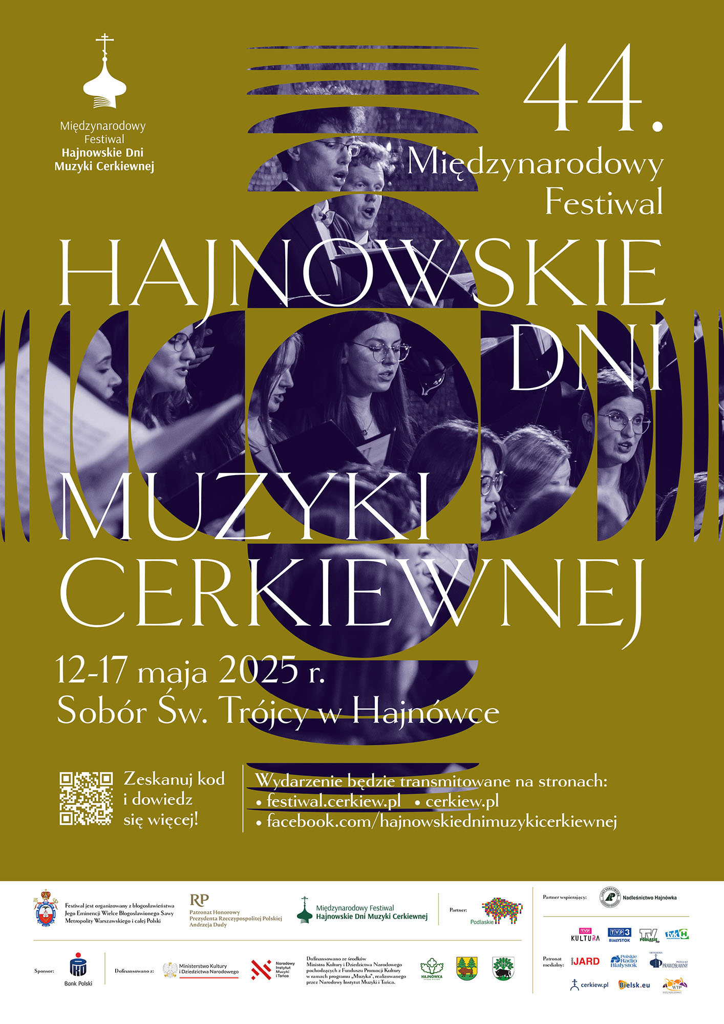plakat zapowiadający festiwal w kolorach khaki