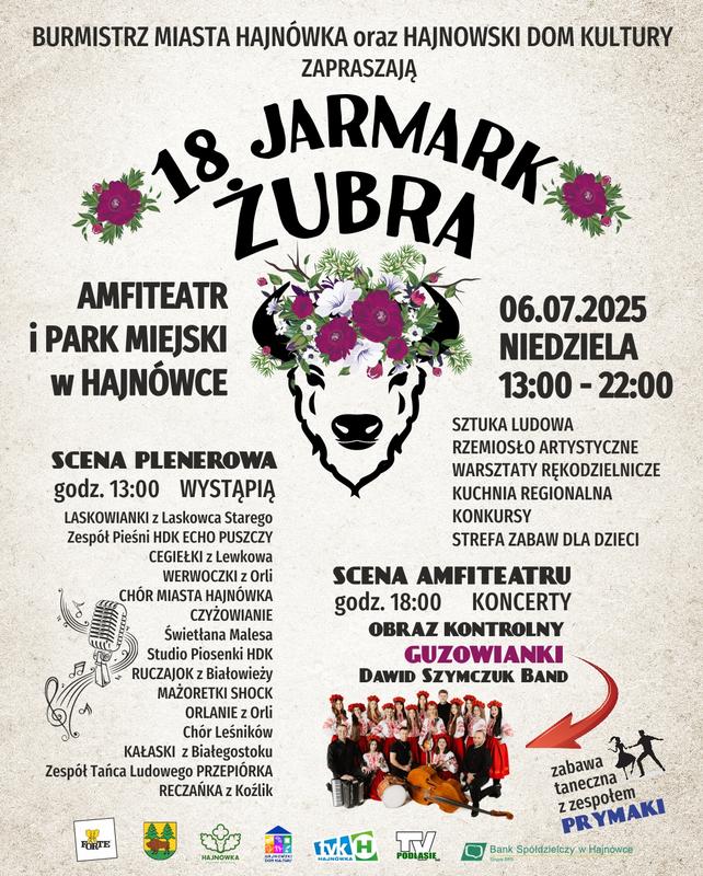 plakat zapraszający na wydarzenie informacje o wydarzeniu, logo organizatora, grafika tematyczna