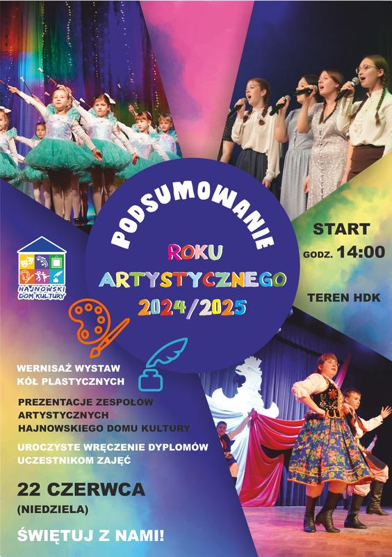 plakat zapraszający na wydarzenie informacje o wydarzeniu, logo organizatora, grafika tematyczna
