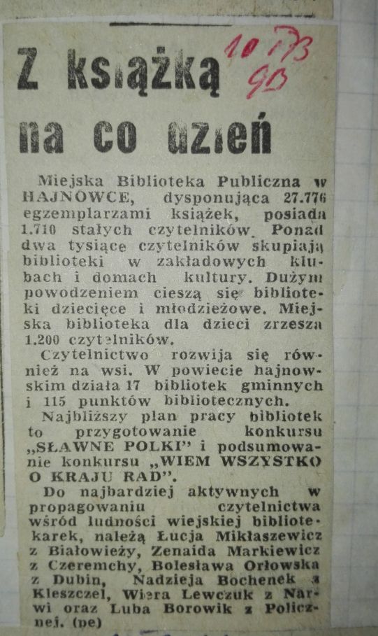 Na zdjęciu znajduje się wycinek z gazety.