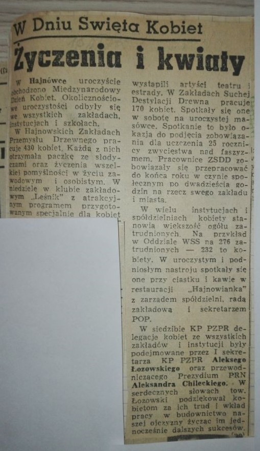 Na zdjęciu znajduje się artykuł opublikowany w Gazecie Białostockiej w 1970 roku