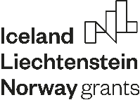 czarnobiały znak graficzny figór geometrycznych z napisem Iceland Lichtenstein Norway grants