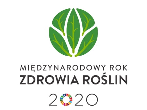Lgo składa się z części graficznej: Zielone koło stworzone z zielonych liści. Pod grafiką napis: Międzynarodowy Rok Zdrowia Roślin 2020