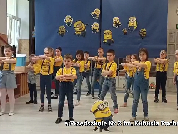 pozostałe zespoły taneczne wykonujące improwizacje taneczne do utworów bajkowych pt. "Minionki", "Smerfy", "Pszczółka Maja", "Vaiana" i wielu innych