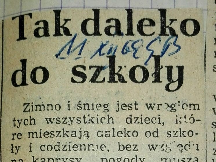 Wycinek skanu gazety