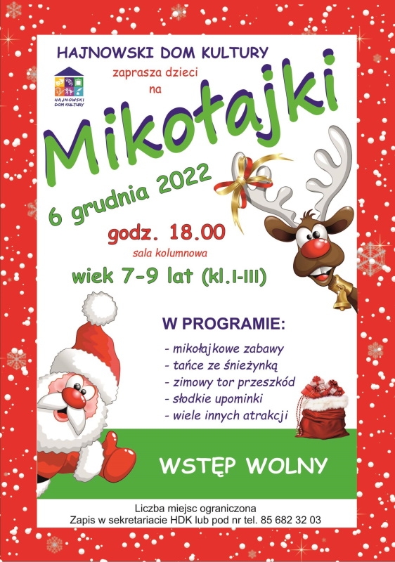 Świąteczny plakat informujący o wydarzeniu