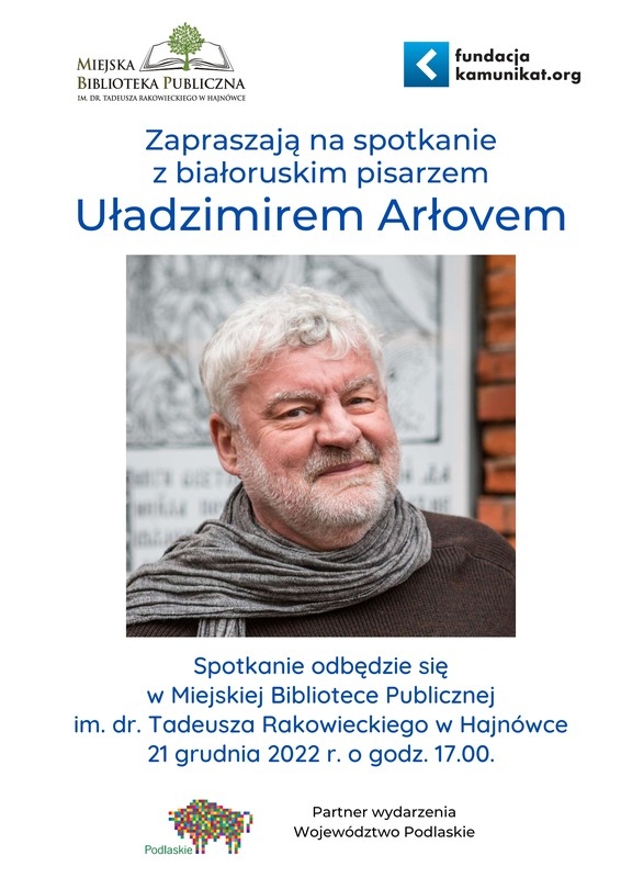 portret mężczyzny ora loga organizatorów i informacje o wydarzeniu