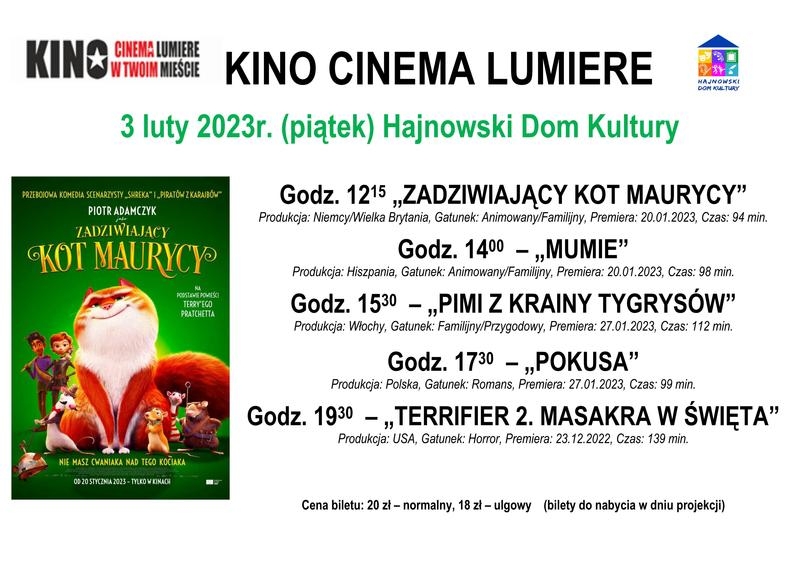 plakat z filmu i informacje o wydarzeniu