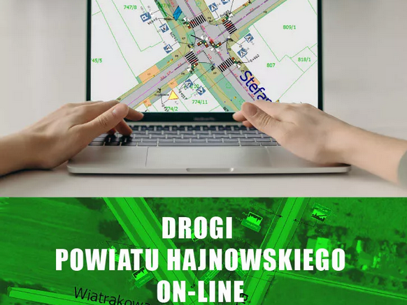 widok na mapę drów wyświetlany na laptopie