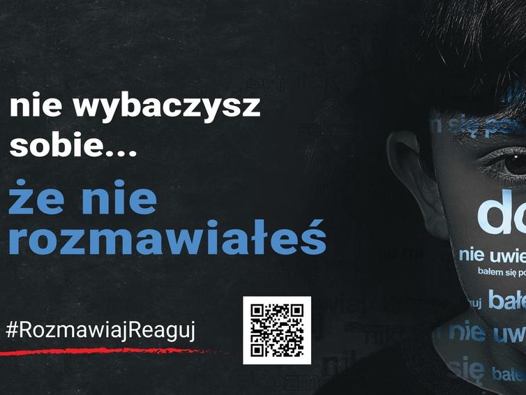 Czarny plakat z napisem nie wybaczysz sobie... że nie rozmawiałeś