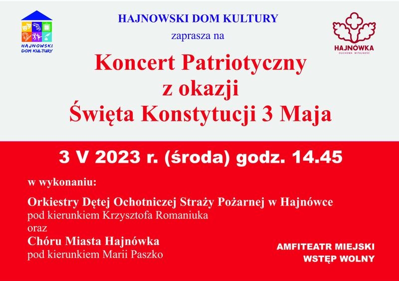 loga organizatorów i i nformacje o wydarzeniuna tle barw narodowych