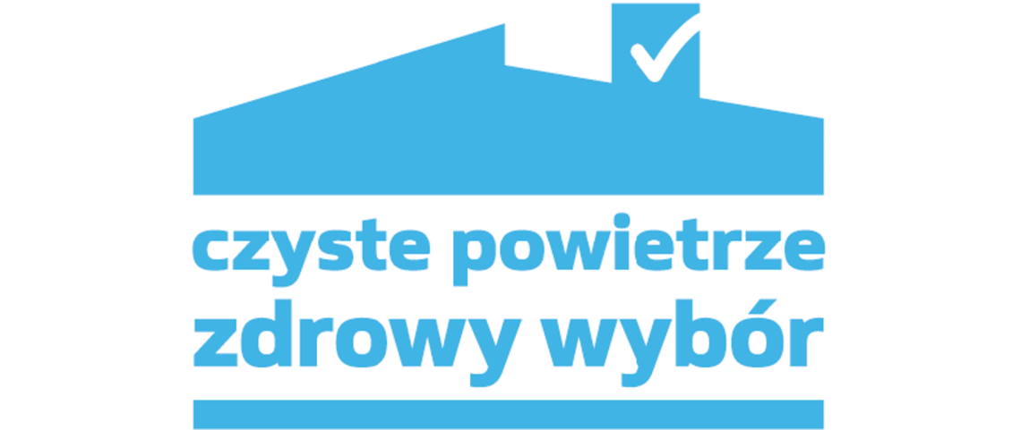 na białym tle błękitna grafika czyste powietrze zdrowy wybór