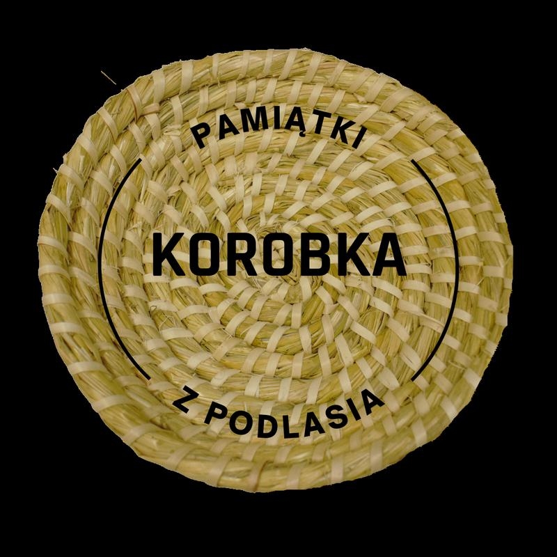 pleciony okrag z nazwą sklepu