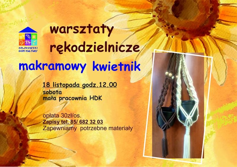 zdjecie kwietnika oraz informacje o wydarzeniu