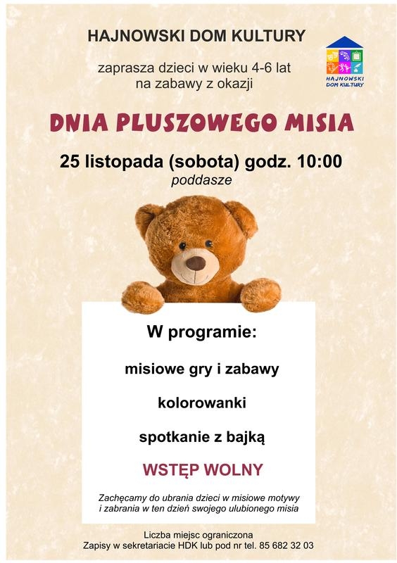 grafika misia, logo organizatora i informacje o wydarzeniu