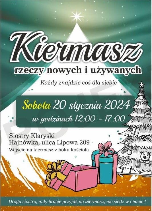 grafika świąteczna oraz informacje  o wydarzeniu