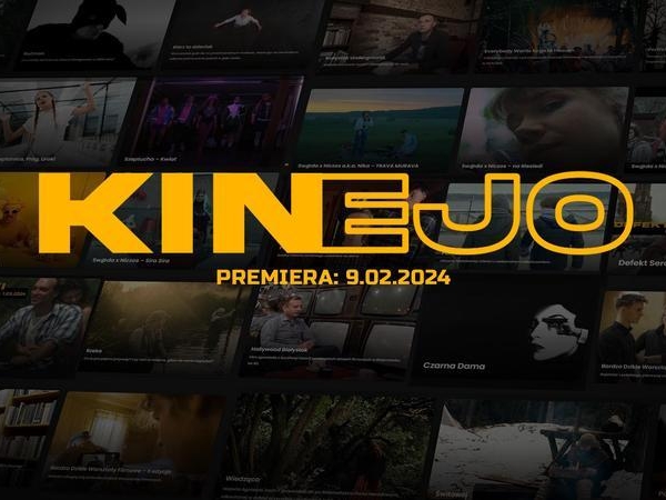 nazwa platformy w tle widać kadry z filmów