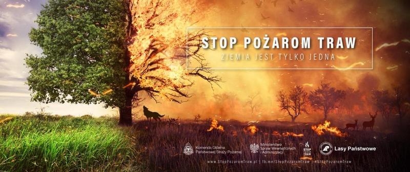 baner stop pożarom traw