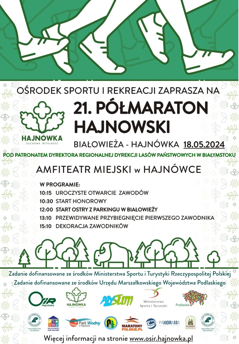 informacje o wydarzeniu, logo organizatora, grafika tematyczna