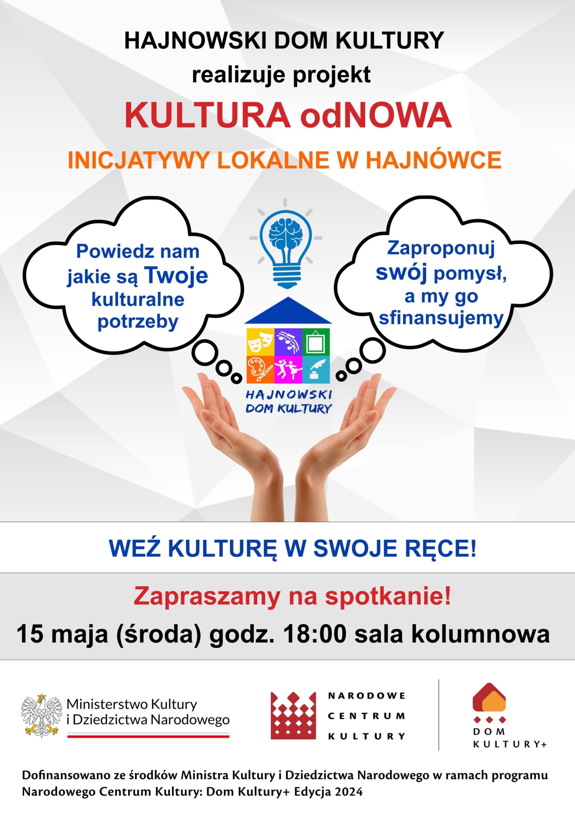 plakat zapowiadający spotkanie