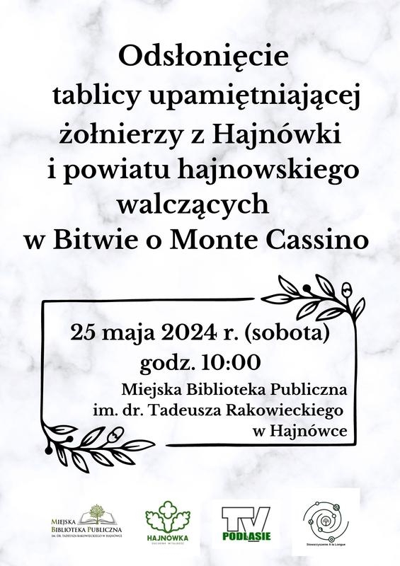 informacje o wydarzeniu, logo organizatora, grafika tematyczna