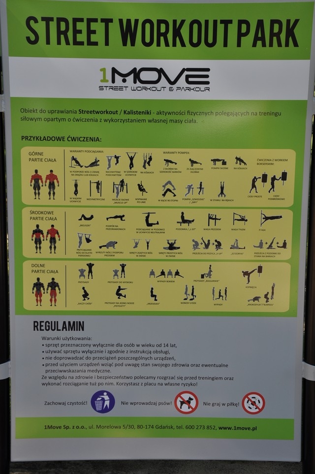 plansza z przykładami ćwiczeń