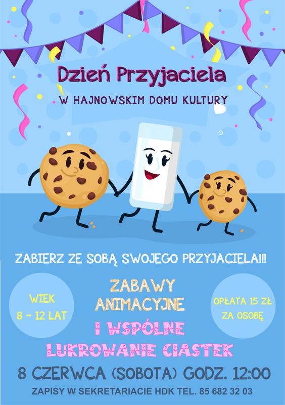 informacje o wydarzeniu, logo organizatora, grafika tematyczna