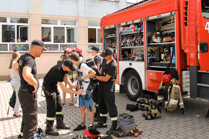 pokaz wozu strażackiego